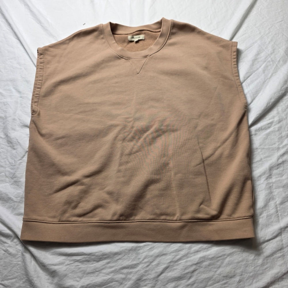 madewell women's sweatshirt (Re)sourced Cotton sleeveless boxy large